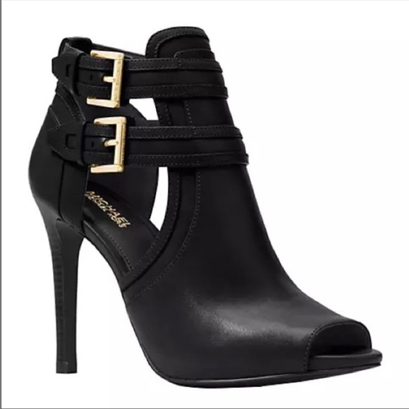 Michael Kors Shoes - MICHAEL KORS OPEN TOE BOOTIE WORN ONCE SIZE 5 BLACK